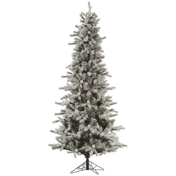 Vickerman 32344 - 12' x 56" Flocked Slim London Fir Christmas Tree (A141790)