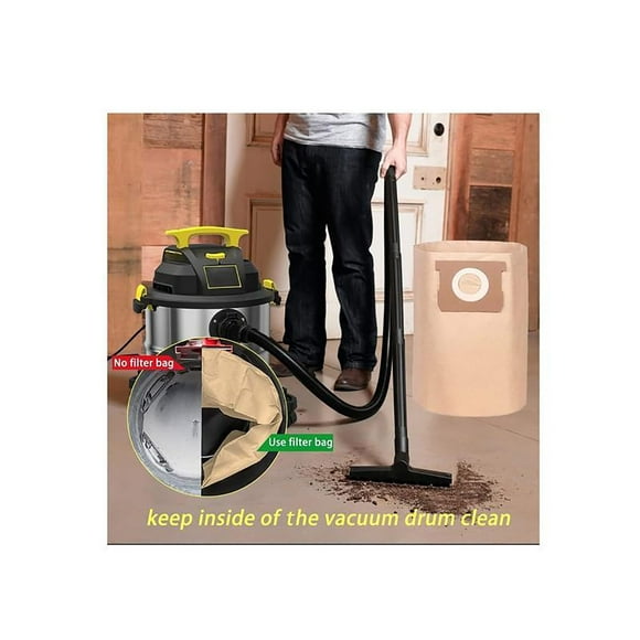 Iodue Face Storage Bags Fit Hart 6 To 16 Gallon High Efficiency Dust Bag 3 Pack VHBM 3701 /Dry Vacuum Cleaners
