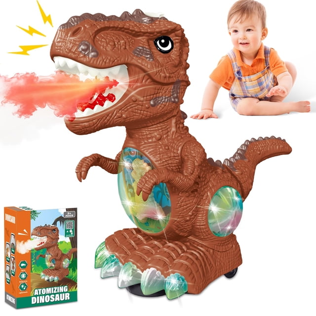 Juguete de Dinosaurio BEKALERZ Eléctrico con Luz y Rugidos para Niños Pequeños