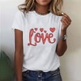thumbnail image 2 of VKOYWKM Womens Valentine T Shirts Romantic Love Heart Graphic Tee Tops Short Sleeve Casual Crew Neck Love Heart T-Shirts Happy Valentines Day Shirts, 2 of 6