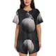 thumbnail image 1 of Fotbe Astronaut Sitting On Mercury Planet Conjunto de Pijama Estampado para Mujer, 2 Piezas, Ropa de Dormir con Camiseta de Manga Corta y Shorts Suaves-Medium, 1 of 6