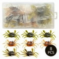 thumbnail image 3 of 8pcs ProFisher Silicone Soft Crab Fishing Lures, 3D Realistic Artificial Bait with Sharp Double Hooks, Saltwater Fishing Gear for Fresh & Saltwater Enthusiasts, 3 of 8