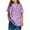 Purple, variant on Ahuyic Summer Kids' Casual All Match Blouse, Solid Color Loose Short Sleeve Top For Girls And Boys,Boys And Girls Summer Children's Fashion Cute Small Dinosaur Print Casual Short-Sleeved Top