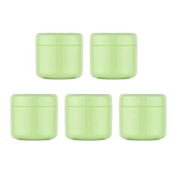 Refillable Empty Plastic Make Up Cosmetic Jars Shadow Lip Balm Lotion Storage Container Pot Bottle Case Holder With Screw Cap (Green)