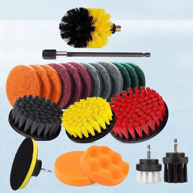 Kit de cepillos de taladro eléctrico Cepillos para pulir azulejos de uso múltiple Juego de accesorios limpios