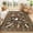 Brown, variant on Washable Runner Rugs 2'x6' for Living Room and Bedroom – Non-Slip, Mark Resistant, Low Pile, Soft Vintage Floral Carpet with Animal Print, Pet Friendly
