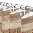 thumbnail image 6 of Shower Curtain 48"W x 72"L Thanksgiving Pumpkins Brown Wood Grain Fabric Shower Curtains Set with Hooks Water Repellent Bathroom Curtains Machine Washable Bathroom Accessories, 6 of 6