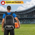 thumbnail image 4 of Vizari 'Avila' Soccer Backpack | Versatile Multiple Sports Bag for Ultimate Convenience | For Kids and Adults - BLACK/WHITE, 4 of 6