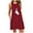 #7-Wine, variant on Pntutb Womens,Fashion Women's O-Neck Pocket Print Sleeveless Casual Nightdress Dresses