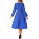 thumbnail image 3 of Vestido de invitada de boda maxi de cintura alta con mangas de linterna para mujer INSPIRE CHIC XS azul real, 3 of 5