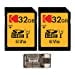 thumbnail image 3 of Kodak 32GB Class 10 UHS-I SDHC Memory Card (2-Pack) Bundle with Focus USB Card Reader (3 Items), 3 of 12