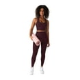 thumbnail image 2 of YITTY Active Women's UltraLuxe High-Waist Legging, Athleisure, 4-Way-Stretch, Burgundy, 3X, Short, 2 of 6