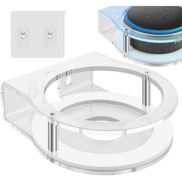 Geekria Wall Mount Compatible with Echo Dot (3rd Gen) Smart Speaker with an Clock and Alexa, Speaker Stand