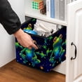 thumbnail image 5 of Starry Sky Frog Large Capacity Foldable Storage Baskets with Handle, 10.8"x10.5"x10.6", Toy Storage Cube Organizer Storage Containers, 5 of 6