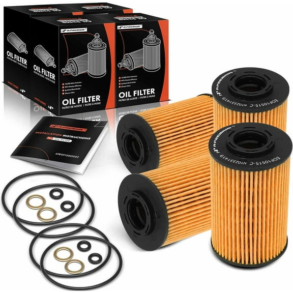 A-Premium 4-PC 10K Miles Protection Oil Filter Compatible with Hyundai Sonata 2009-2010, Santa Fe 2009, Genesis, Genesis Coupe, Azera, Veracruz, Equus & Kia Sorento, Sedona, Borrego, Amanti, K900