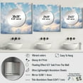 thumbnail image 4 of Designart "White Sky Pure gracefulness I" Landscapes White Large Square Mirror - Square Bedroom Mirror Printed Wall Decor - Traditional Square Printed Wall Mirror Art, 4 of 5