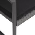 thumbnail image 3 of vidaXL 3-Seater Garden Bench with Cushions Dark Grey PP Rattan, 3 of 5
