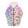 thumbnail image 2 of Suhoaziia Zip Up Hoodie Y2K Kids Novelty Hoodie Sweatshirt Graphic Sport Outfits Long Sleeve Jacket Pet Koki Dog Paw Preppy Streetwear Vacation Travel Daily Wear for 11-13Y Kid, 2 of 5