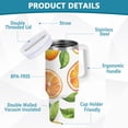 thumbnail image 2 of Yayeee 30oz Double-Wall Insulated Stainless Steel Tumbler with Handle Bottle, Candy Orange, 2 of 8
