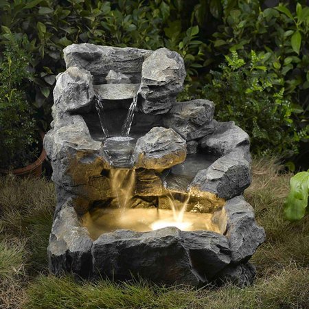 - Rock Creek Cascading Indoor/Outdoor Fountain with Illumination