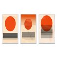 thumbnail image 2 of Designart "Minimalist Geometric Sunset in Bold Orange III" Modern Geometric Framed Wall Art Set Of 3 - Orange Abstract Frame Gallery Wall Set For Home Decor, 2 of 6