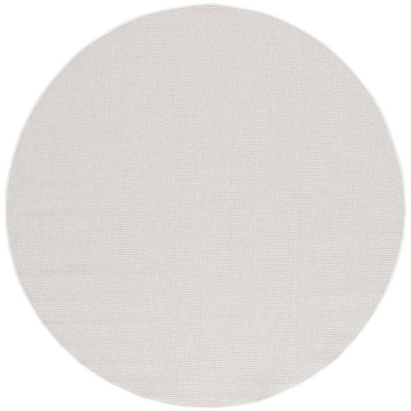 SAFAVIEH Sisal All-Weather Daragh Solid Indoor/Outdoor Area Rug, Ivory/Beige, 6'7" x 6'7" Round