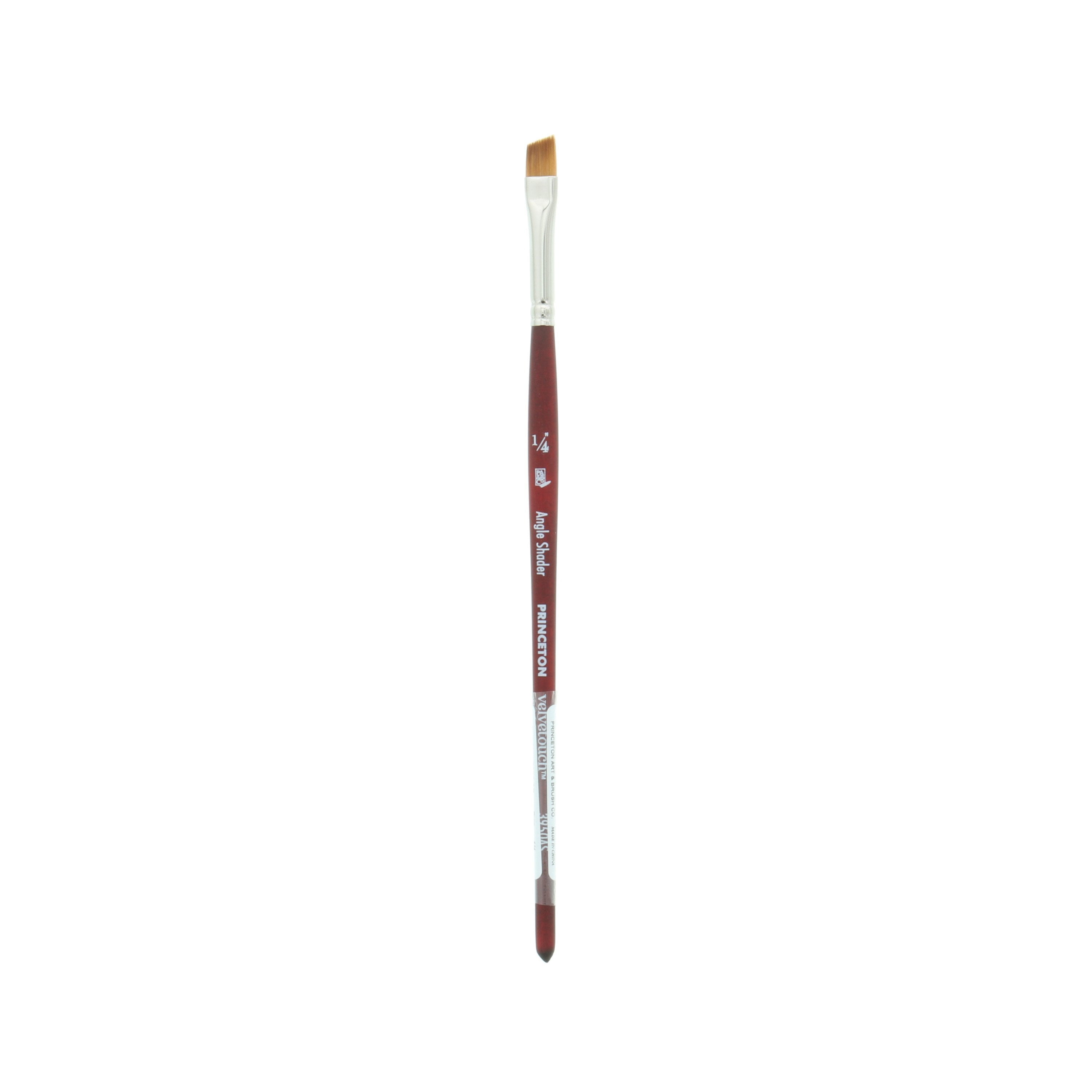 Princeton Brush Velvetouch Mixed Media Brush, Angle Shader, 1/4'