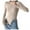 Beige, variant on Womens Long Sleeve Bodysuit Henley Body Suits Button Down Basic Crewneck Stretchy Bodysuits Shirts Tops