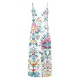 thumbnail image 5 of Odbmxy Sleeveless Women Maxi Dresses V-Neck Womens Dresses Camping Camisole Flower Elegant Dresses,Pink XL, 5 of 5