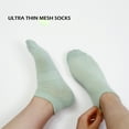 thumbnail image 2 of SERISIMPLE Women Thin Bamboo Ankle Sock Low Cut No Show Running Arch Support Socks 5 Pairs (Green, Medium), 2 of 6