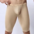 thumbnail image 3 of Mens Compression Shorts Stretchy Slim-Fit Shapewear Underwear Boxer Briefs Long Leg Solid Mid Waisted Moisture-Wicking Yoga Workout Short, 3 of 3