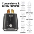 thumbnail image 4 of Hamilton Beach 2 Slice Toaster with Bagel, Defrost, and Cancel Buttons, Black, 4 of 9