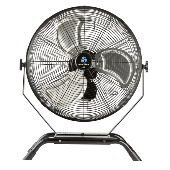Wind Blade 3-Speed Industrial Floor / Wall-Mount Fan - with Misting Kit, 1/6 HP, 4,650 CFM - 20" - 1 count box