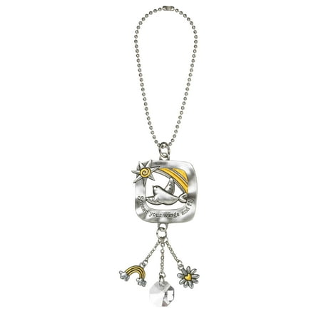 Found Metal Charms Wings - Ganz Positive Thoughts Dove Spread Your Wings Metal Ingot Dangle Charm
