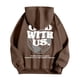 thumbnail image 5 of MHFRRA Sudadera con Capucha Estampada para Uso Diario Sudadera Informal para Mayor Comodidad y Estilo En Actividades Deportivas y de Ocio Marrón, 5 of 5