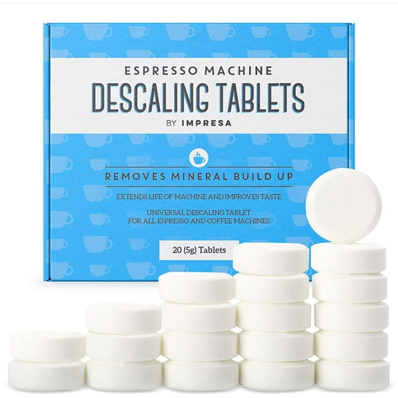 Impresa  Espresso Machine Descaler Tablets to Remove Mineral Build Up [20 Pack]
