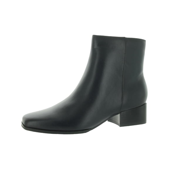 Easy Spirit Womens Sidney Leather Block Heel Booties