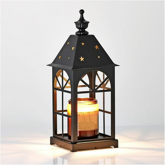 Candle Wax Warmer Lamp, Metal Candle Melting Lamp Warm Light Eco Friendly US Plug 110V Timing with 2 Bulbs for Office