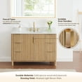 thumbnail image 4 of Sierra 48" Wood Vanity in Washed Light Brown Engineered Stone Top no Mirror, 4 of 14