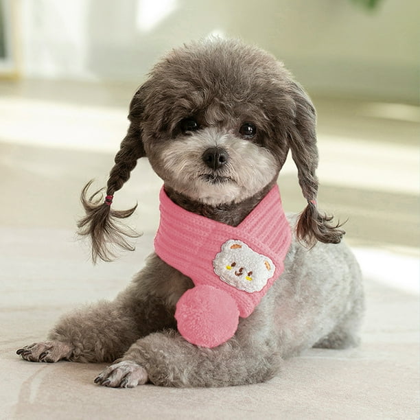 Bufanda para mascotas, accesorios para cachorros, ropa a juego para mascotas, suministros para mascotas, bufanda de lana para cachorros, bufanda para gatos al por mayor
