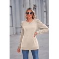 thumbnail image 3 of Womens Sweatshirt Crew Neck Puff Sleeve Pullover Sweaters Winter Clothes Trendy Flowy, 3 of 5