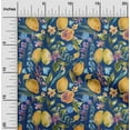 thumbnail image 1 of oneOone Cotton Flex Navy Blue Fabric Leaves & Rose Floral Fabric For Sewing Printed Craft Fabric By The Yard 40 Inch Wide, 1 of 4
