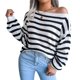 thumbnail image 3 of Jersey de rayas de otoño para mujer, Top de rayas de otoño para mujer Top de rayas de otoño para mujer Top de rayas de manga larga Construcción resistente, 3 of 9