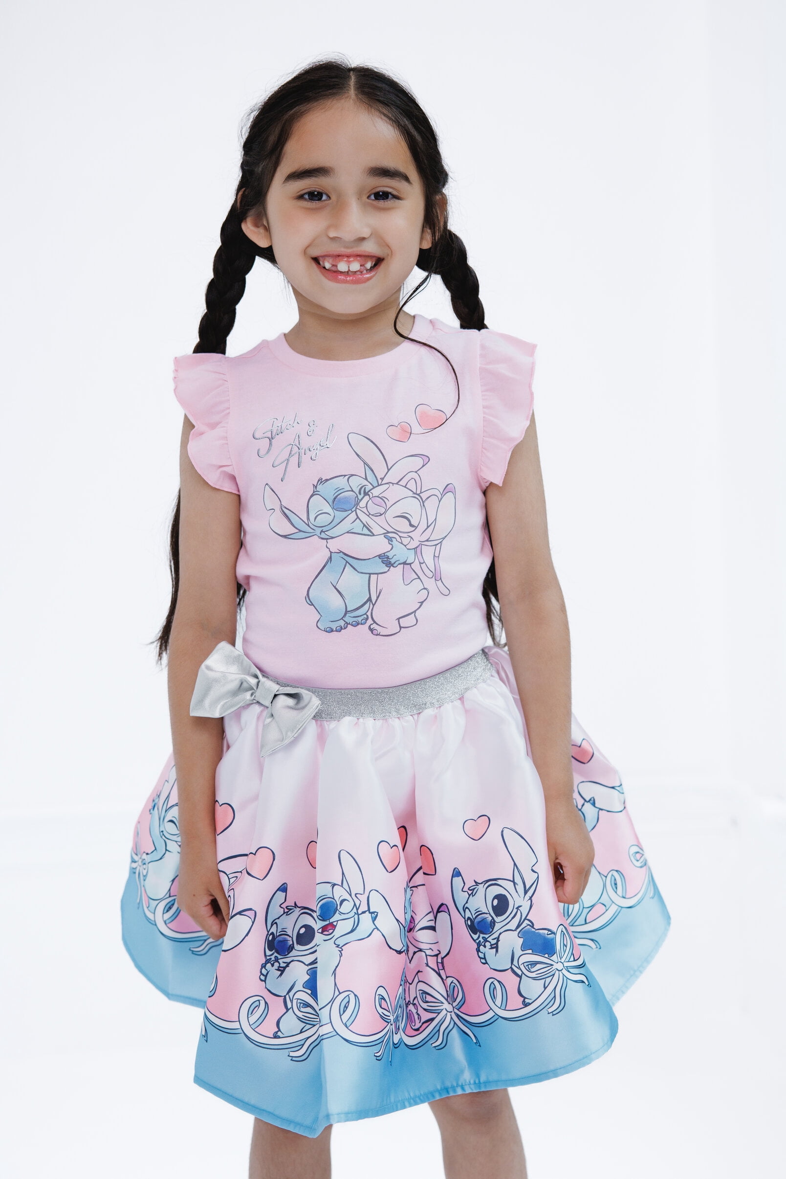 Disney Lilo & Stitch Angel Tank Top and Satin Skirt Toddler to Big Kid