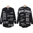 thumbnail image 1 of Nuevo Producto de Palm, camiseta de manga larga con letras sánscritas de Palm Angels impresas en la parte posterior para hombres y mujeresCuerpo entero estampado negro., 1 of 5