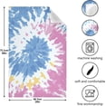 thumbnail image 3 of Dreamtimes Tie Dye Colorful Kitchen Towel, Dish Towels Quick Drying Tea Towels Absorbent Hand Towels for Kitchen Sink Dinner Table 28 x 18 Inches, Set of 1, 3 of 7