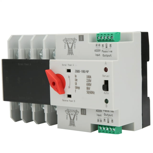 Interrupteur de Transfert Automatique à Double Alimentation, Interrupteur de Transfert d'Isolation pour Passer à l'Alimentation Principale
