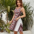 thumbnail image 4 of Ukrainian Vyshyvanka Embroidery Women's Tank Dress V Neck Sleeveless Summer Sundress, 4 of 7