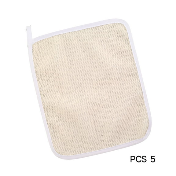 TELOLY 5Pcs Exfoliating Washcloth Shower Towels Back Scrubbing Towels Body Wash Towels Washcloths for Showering
