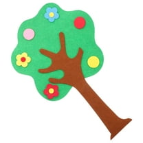 HOOWIFFY Fall Tree Bulletin Board Decoration Green Non-Woven Felt Fabric 1 Piece for Classroom and Home